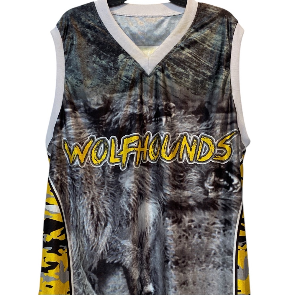 ZURDOX Men's size XL Gray & Yellow Wolfhounds athletic Performance Tank Top
